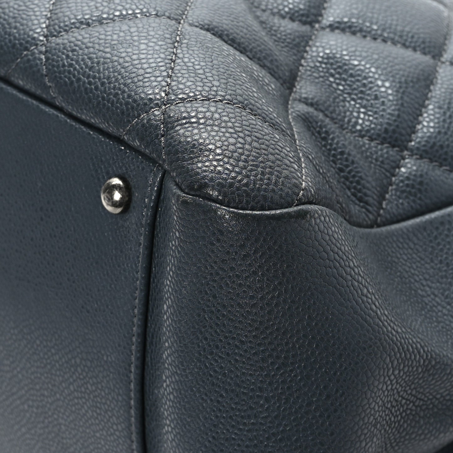 Caviar Quilted XL Grand Shopping Tote GST Blue