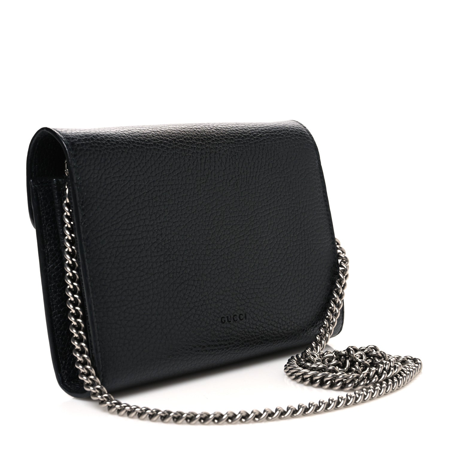Gucci Calfskin Mini Dionysus Chain Wallet Black 3 of 11