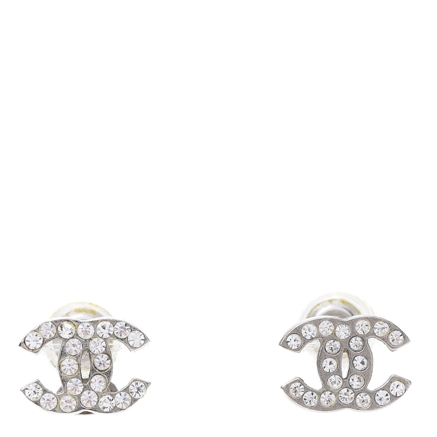 Crystal Timeless CC Earrings Silver