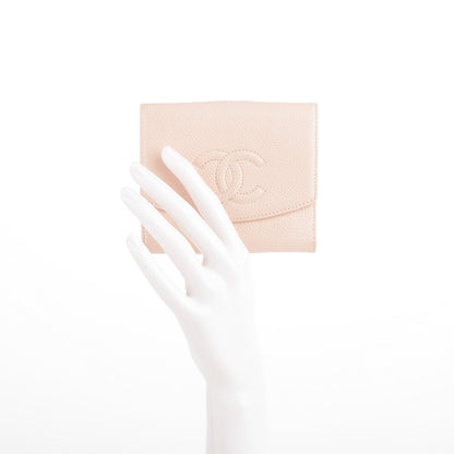 Chanel Caviar Compact Timeless CC Wallet Light Pink 2 of 9