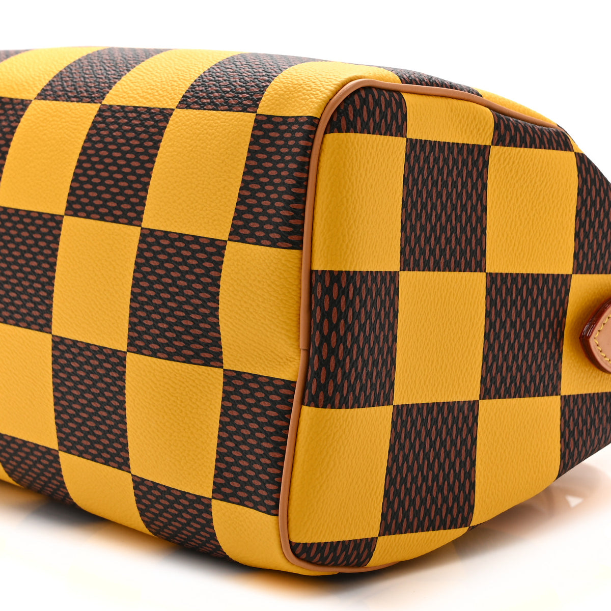 Damier Pop Speedy Bandouliere 25 Jaune Mat