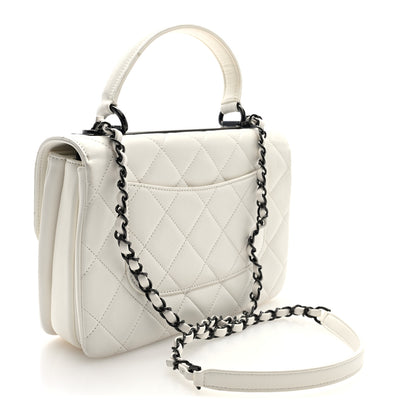 Chanel Lambskin Quilted Small Trendy CC Dual Handle Flap Bag White 3 of 10