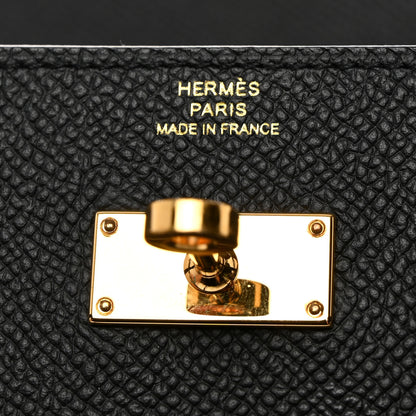 Hermes Epsom Kelly Wallet To Go Black 6 of 9