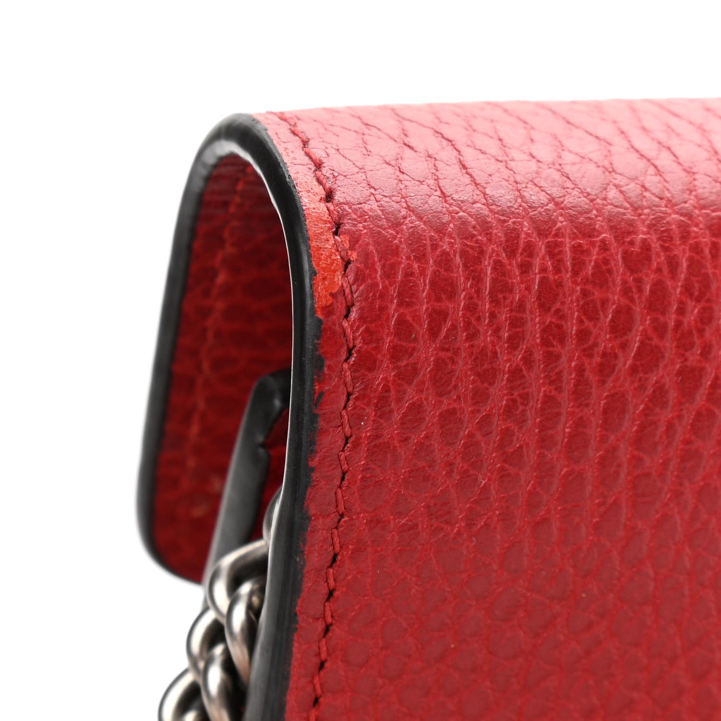 Calfskin Mini Dionysus Chain Wallet Hibiscus Red