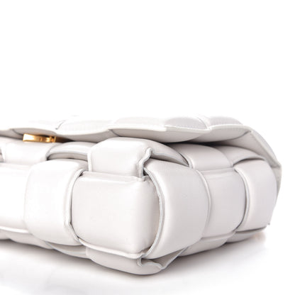 Bottega Veneta Lambskin Maxi Intreccio Padded Chain Cassette Crossbody Bag White 10 of 11