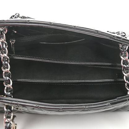 Chanel Patent Quilted Medium Just Mademoiselle Black 5 of 11