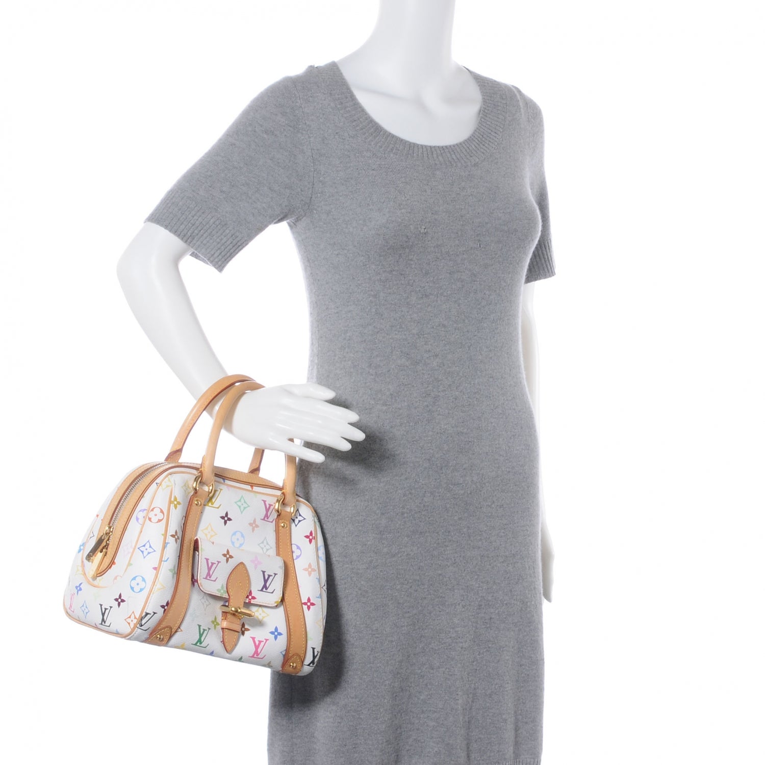Louis Vuitton Monogram Multicolor Priscilla White 2 of 6