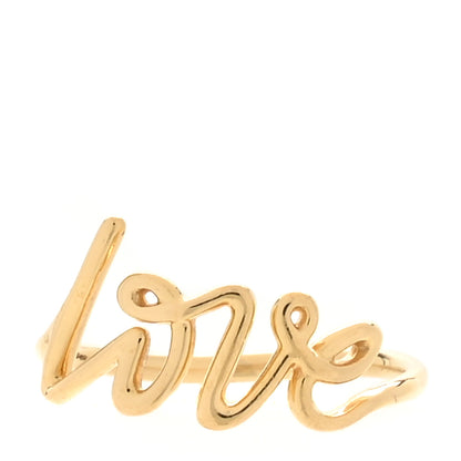 Tiffany 18K Yellow Gold Paloma's Graffiti Love Ring 56 7.5 1 of 6