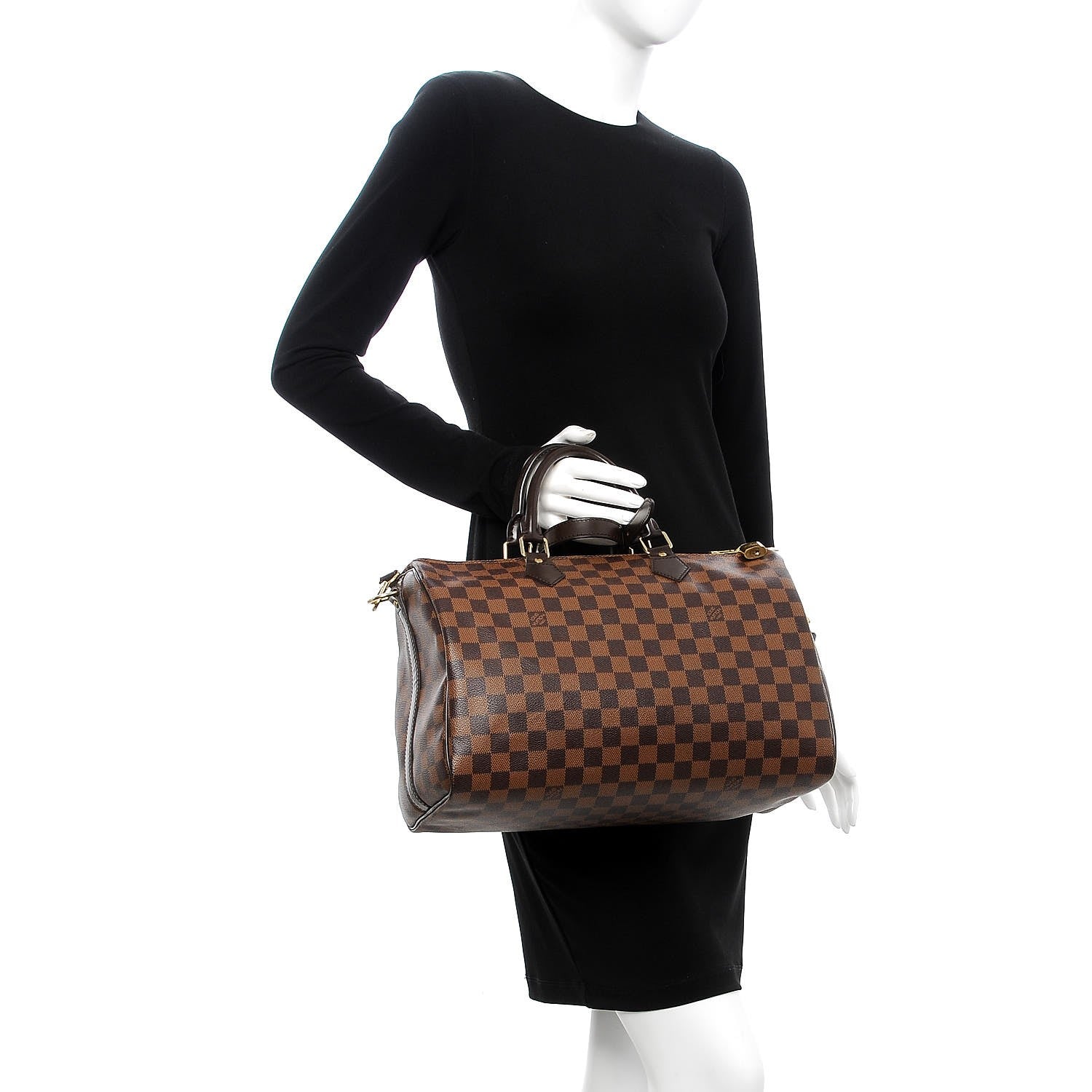 Louis Vuitton Damier Ebene Speedy Bandouliere 35 3 of 9