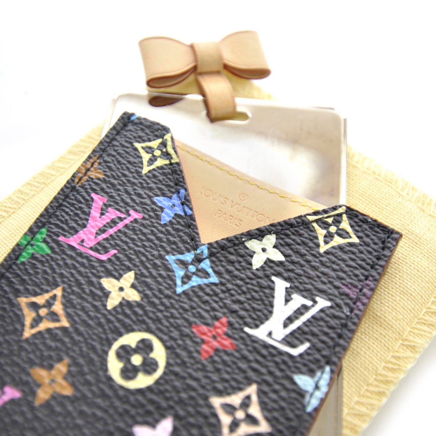 Monogram Multicolor Mirror and Case Pouch Black