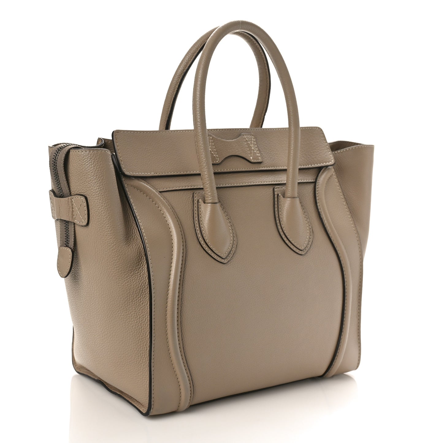 Drummed Calfskin Mini Luggage Dune