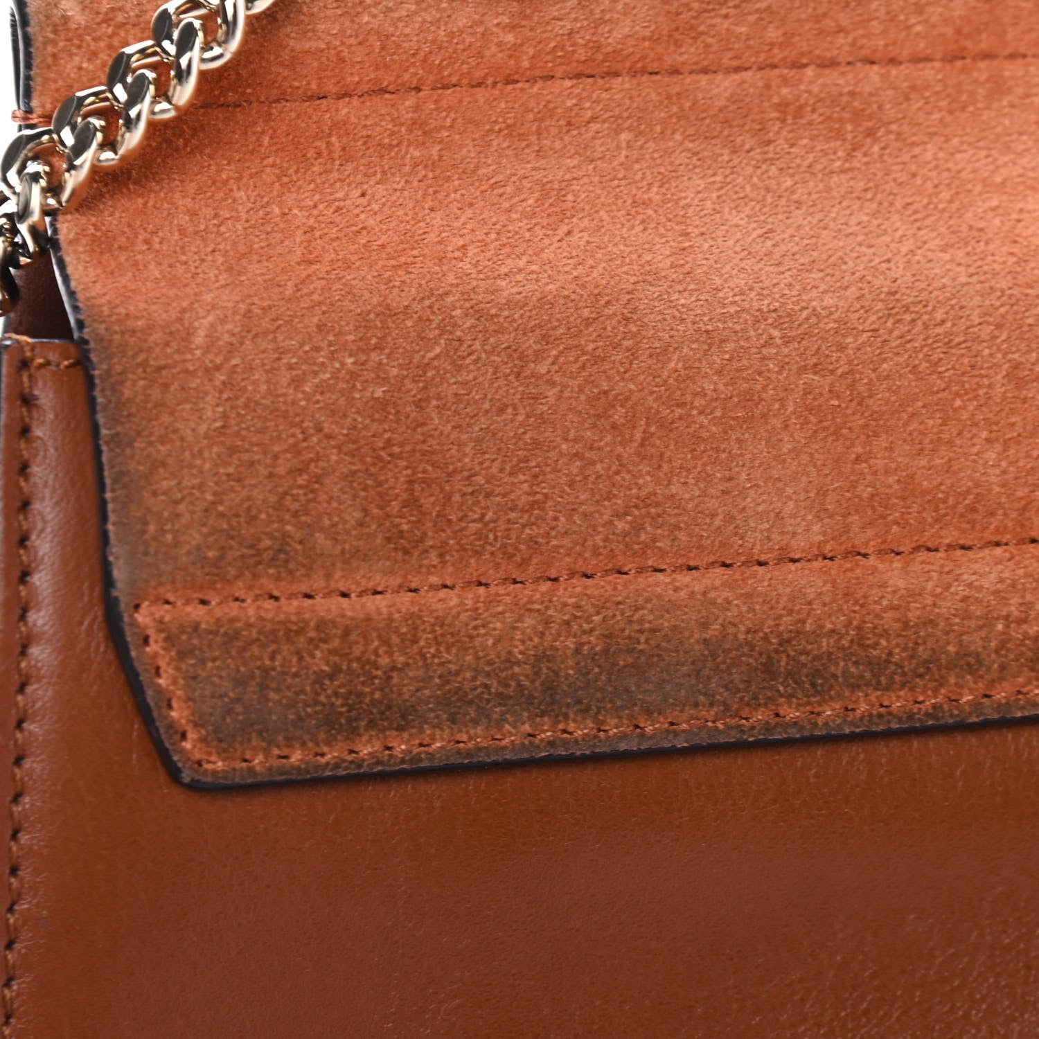 Chloe Suede Calfskin Medium Faye Shoulder Bag Tobacco 5 of 5