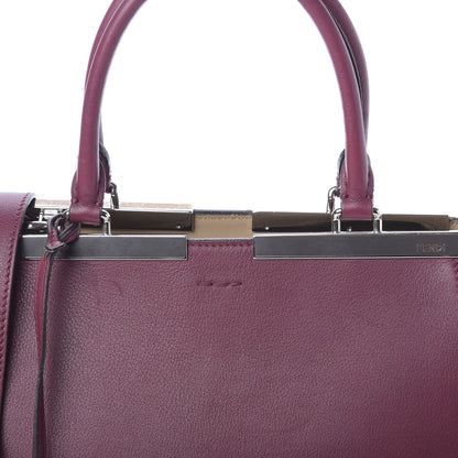 Fendi Vitello Dolce Marmol Shiny Nappa Petite 3Jours Tote Bordeaux 17 of 17