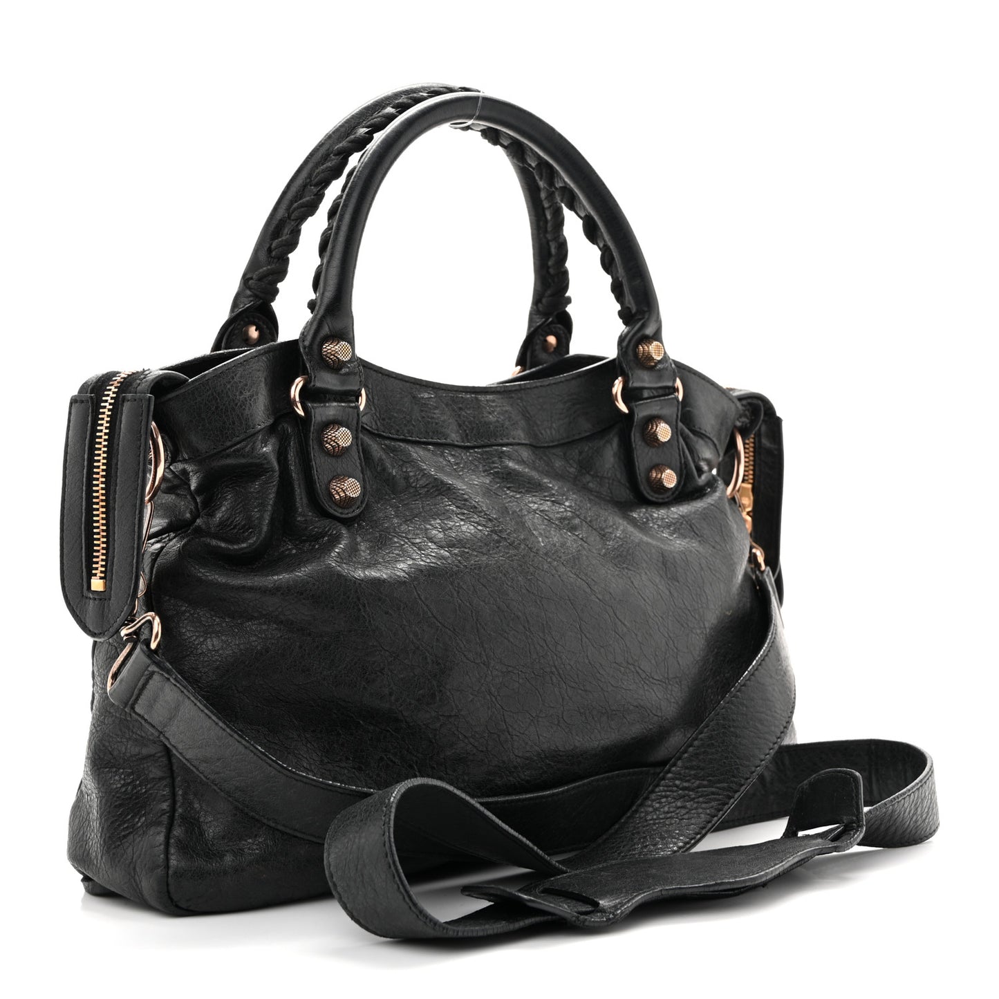 Agneau Giant 12 Rose Gold Hardware Town Black