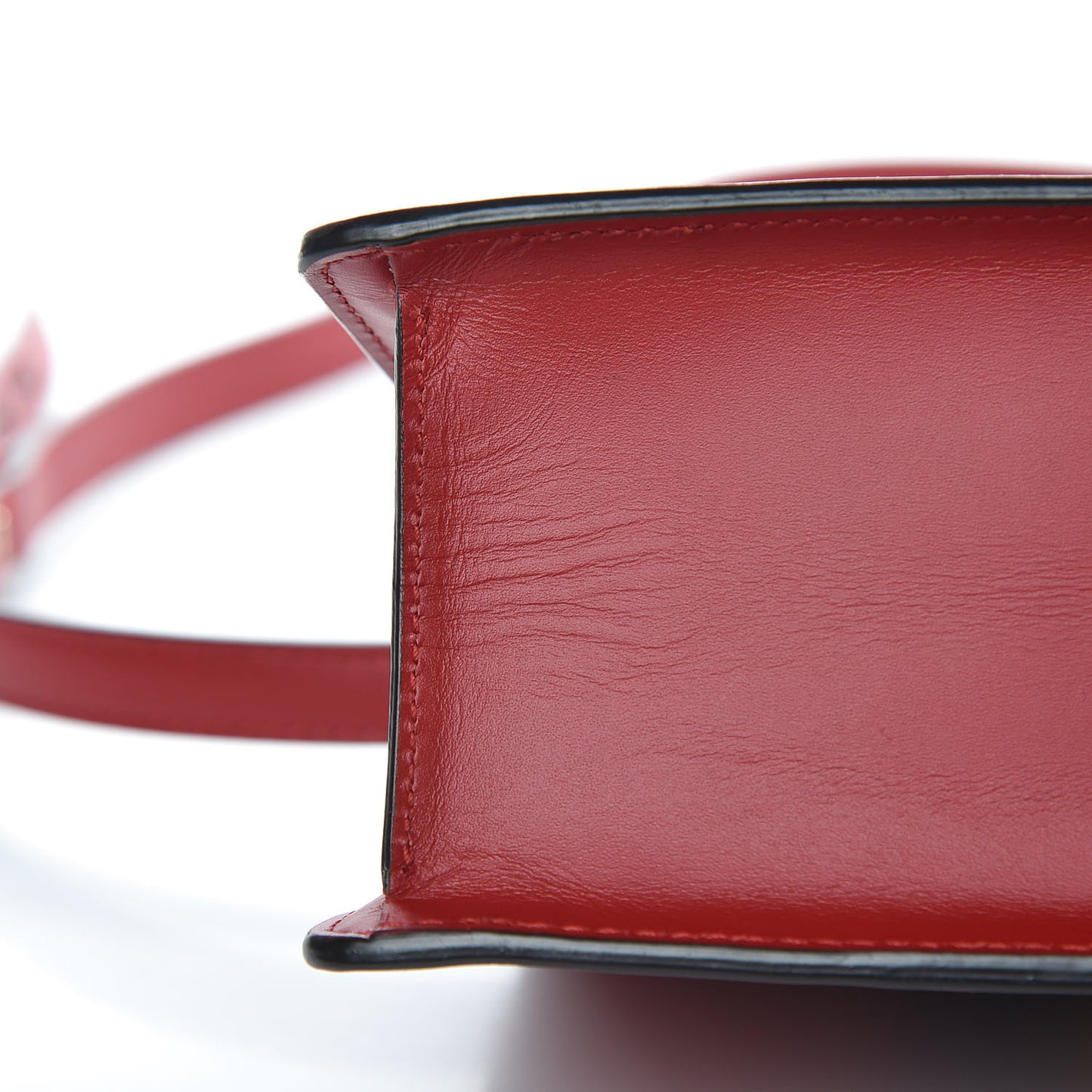 Calfskin Mini Sylvie Top Handle Bag Hibiscus Red