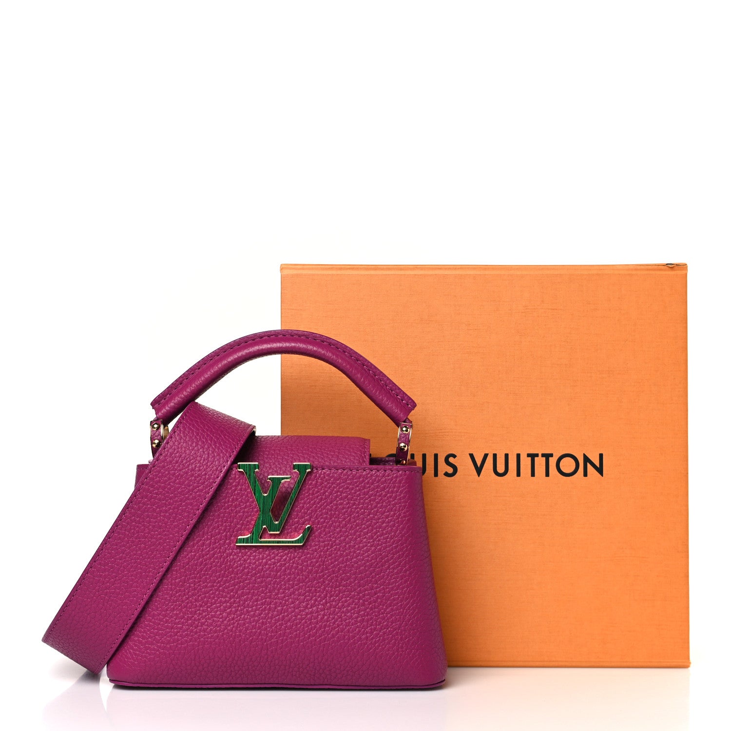 Louis Vuitton Taurillon Mini Capucines Purple 9 of 9