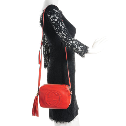 Gucci Pebbled Calfskin Small Soho Disco Bag Sun Orange 2 of 7