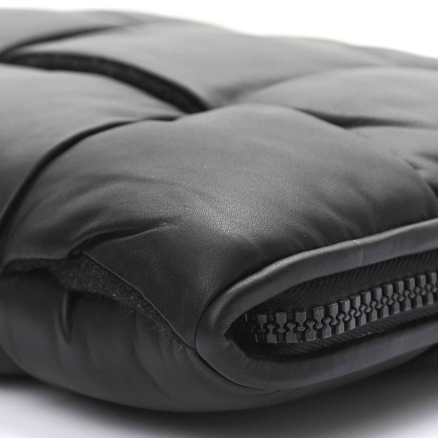 Bottega Veneta Calfskin Maxi Intrecciato Puffy Laptop Pouch Black 7 of 7
