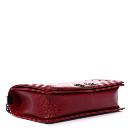 Chanel Caviar Quilted New Medium Boy Flap Dark Red 4 of 10