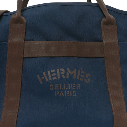 Hermes Toile Sac De Pansage Groom Bleu Navy Feu 17 of 21