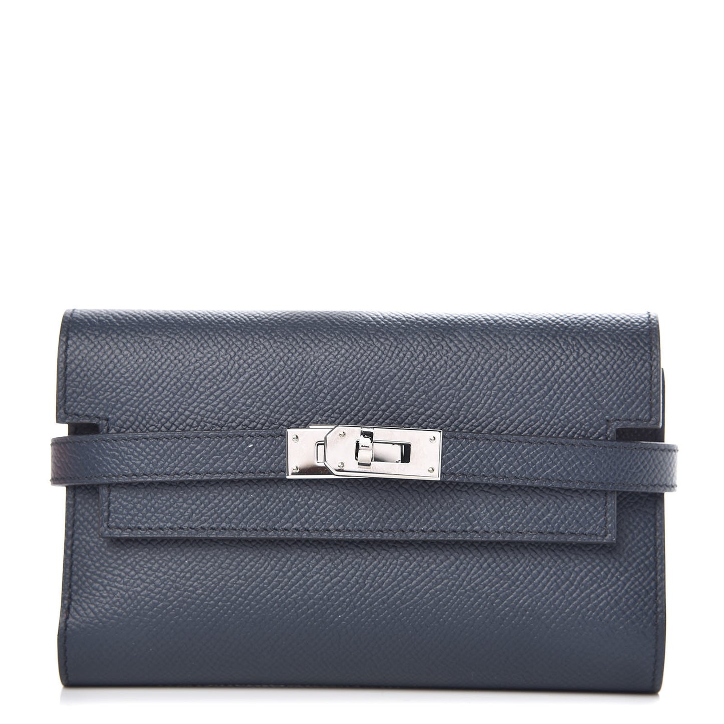 Epsom Medium Kelly Wallet Bleu Indigo Rose Pourpre