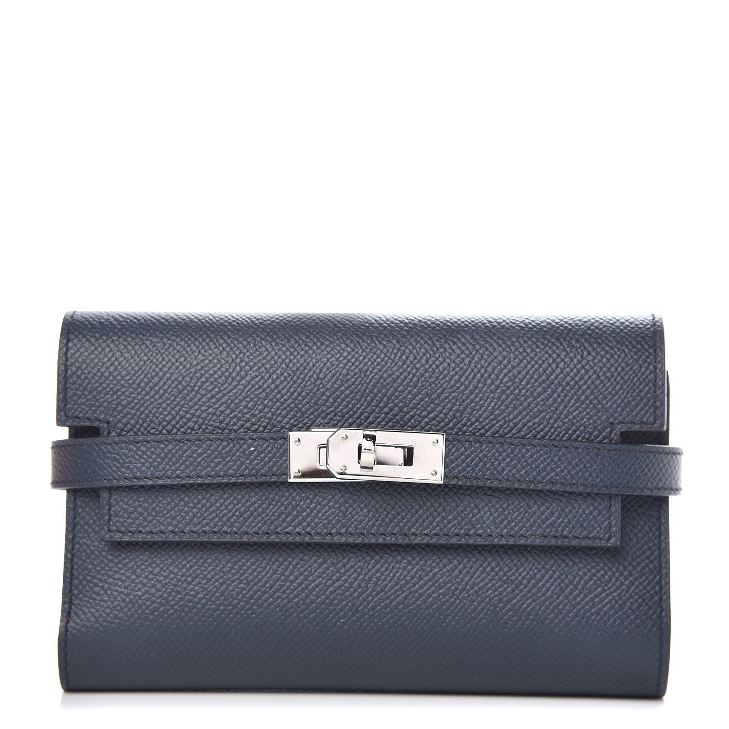 Hermes Epsom Medium Kelly Wallet Bleu Indigo Rose Pourpre 1 of 6