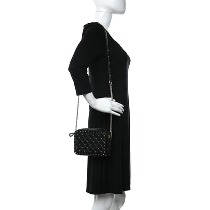 Valentino Garavani Nappa Rockstud Spike Camera Crossbody Bag Black 2 of 10