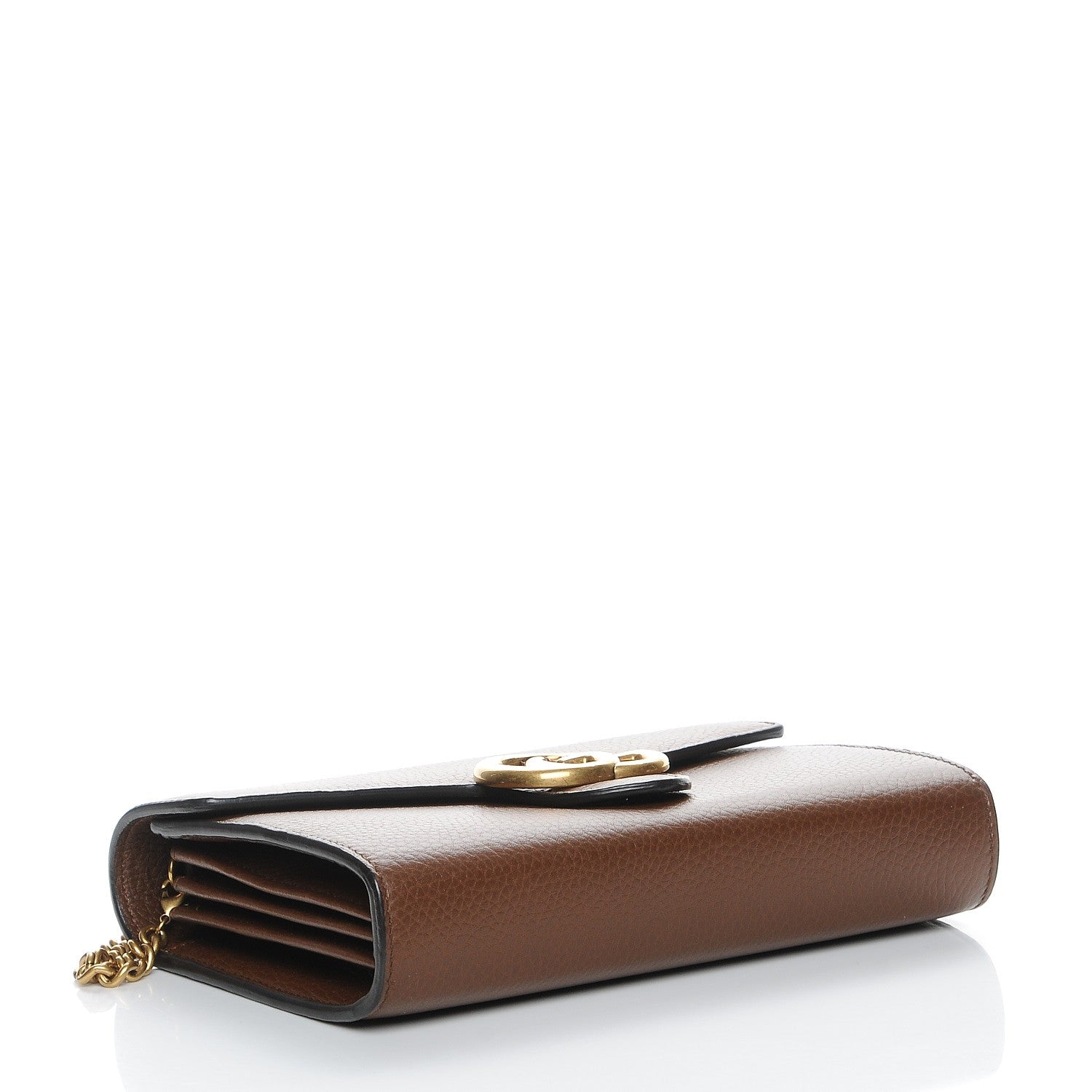 Gucci Cellarius Calfskin GG Marmont Chain Wallet Nut Brown 4 of 8