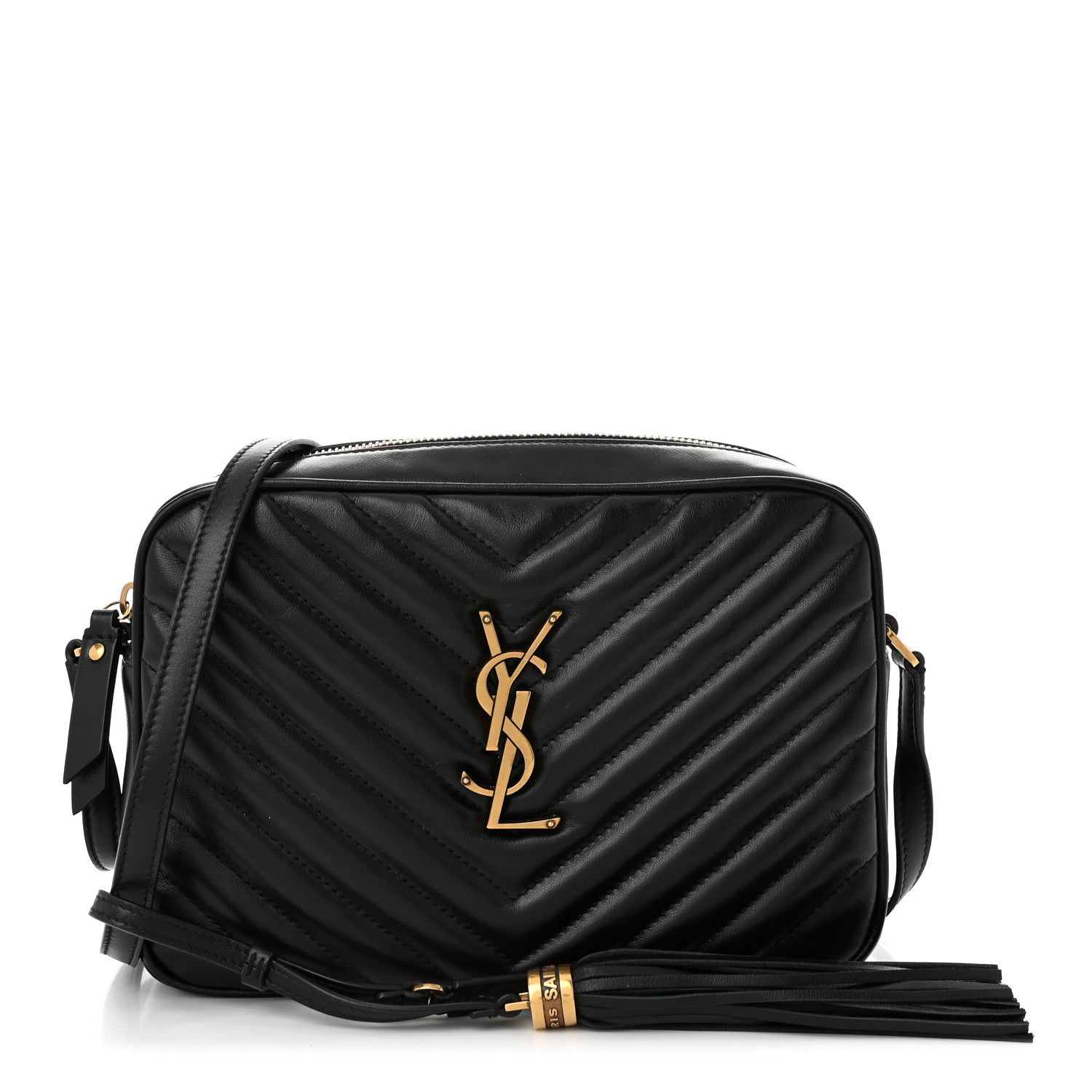 Saint Laurent Calfskin Matelasse Monogram Lou Camera Bag Black 1 of 10