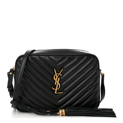 Saint Laurent Calfskin Matelasse Monogram Lou Camera Bag Black 1 of 10