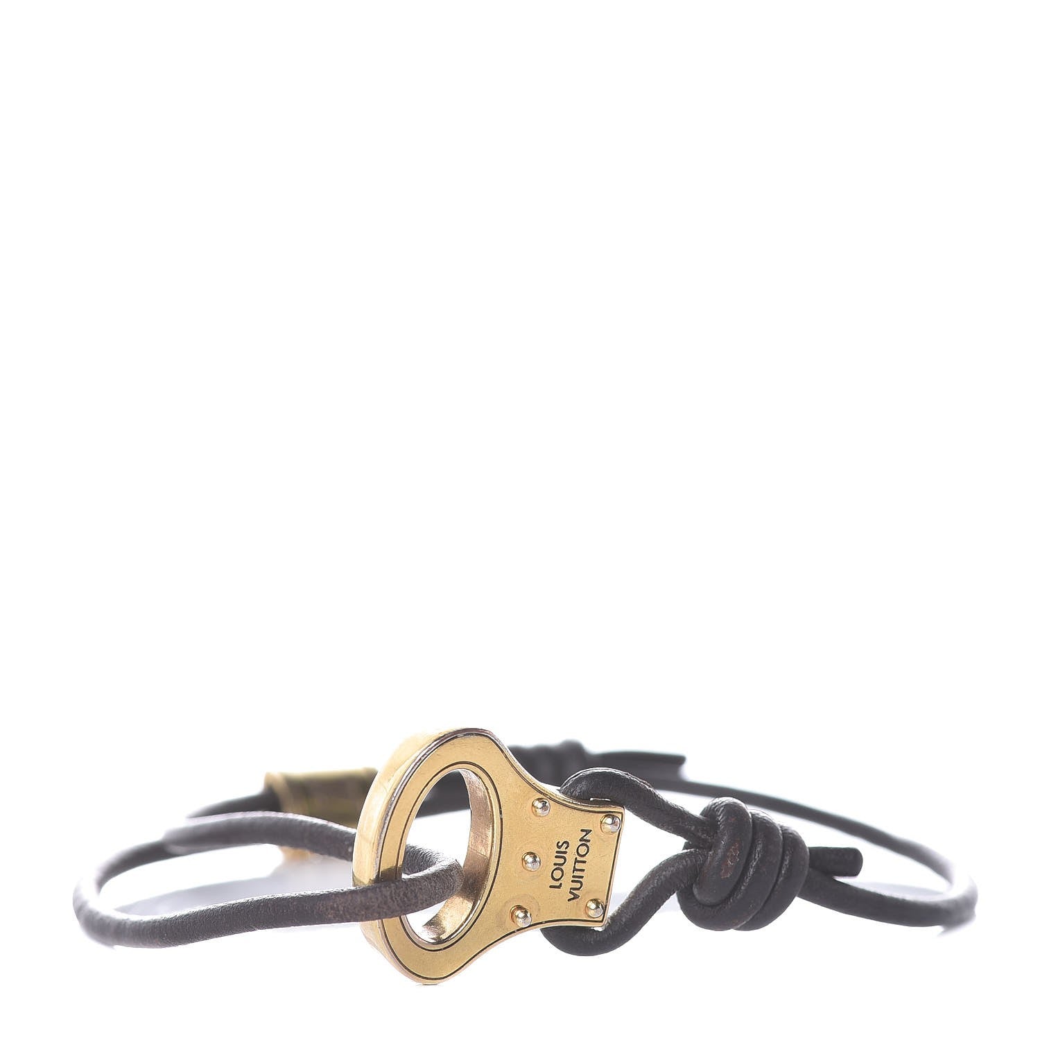 Louis Vuitton Calfskin Mens Bra Rubbed Archive Slide Bracelet Ebene 1 of 4