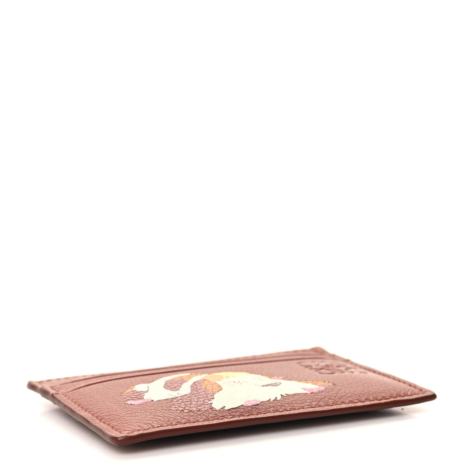 Loewe X HOWL'S MOVING CASTLE Calfskin Heen Dice Card Holder Tan 4 of 6