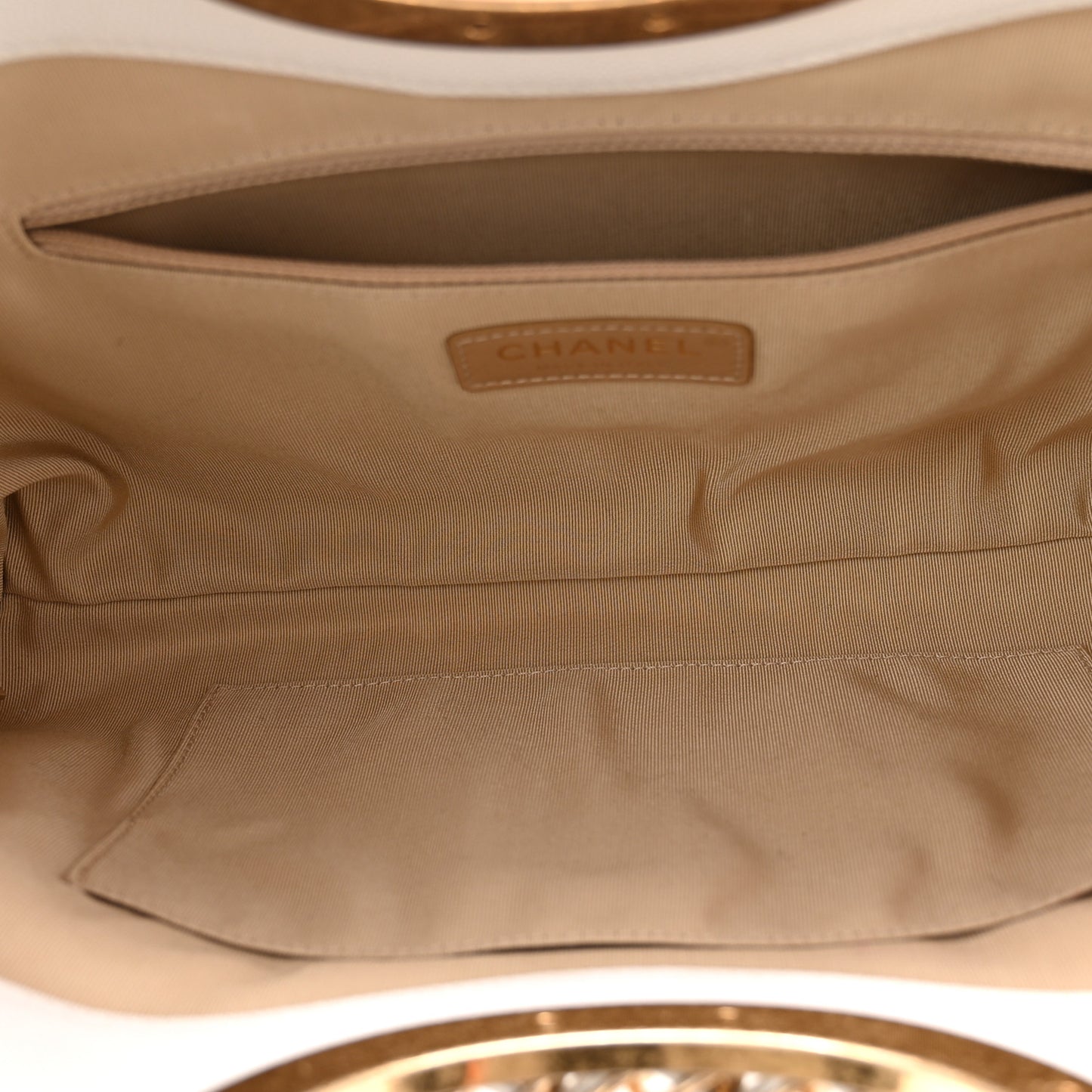 Caviar Quilted A Real Catch Clutch White