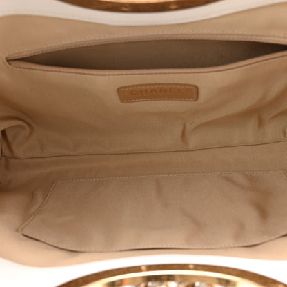 Chanel Caviar Quilted A Real Catch Clutch White 5 of 11