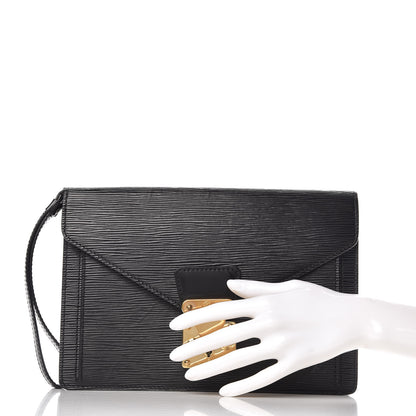 Louis Vuitton Epi Pochette Sellier Dragonne Clutch Black 2 of 10