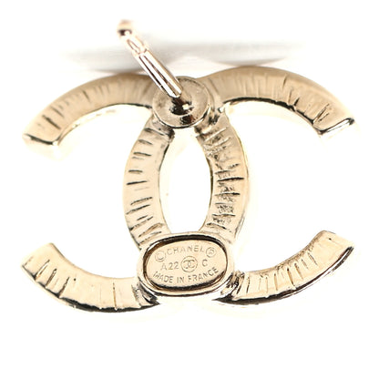 Chanel Enamel CC Earrings Black Gold 4 of 4