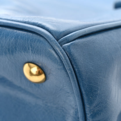 Miu Miu Vitello Shine Top Handle Satchel Oceano 10 of 13