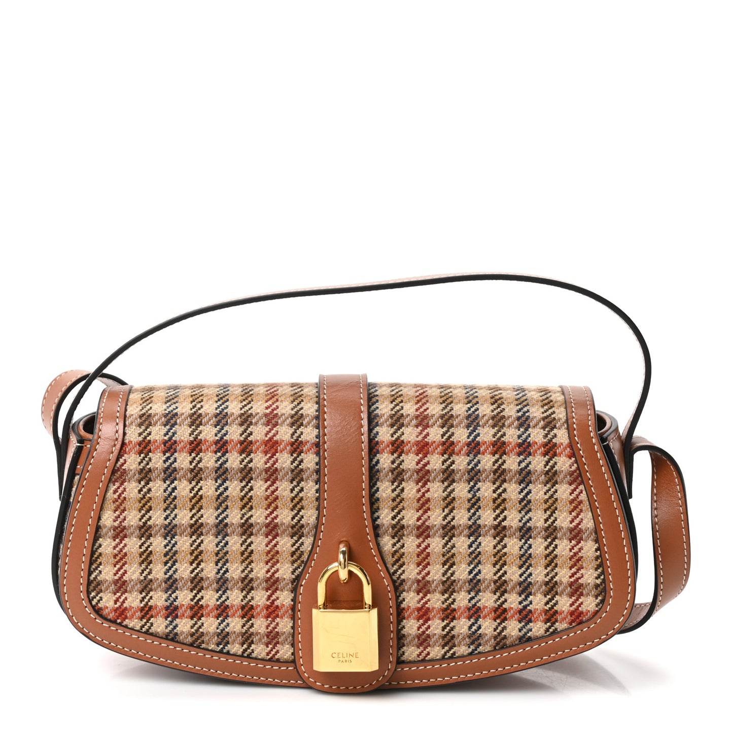 Tweed Calfskin Tabou Clutch on Strap Multicolor