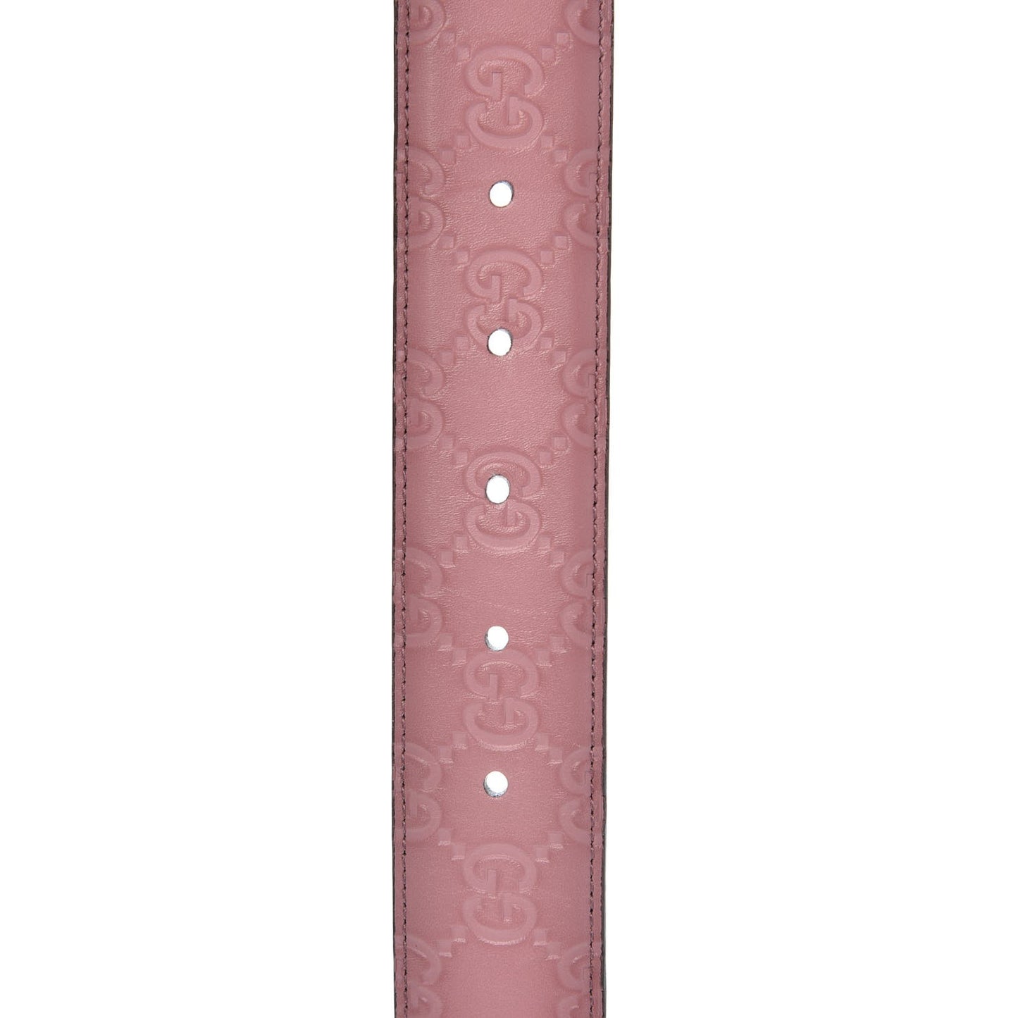 Guccissima Signature Interlocking G 37mm Belt 100 40 Rose Baby Candy