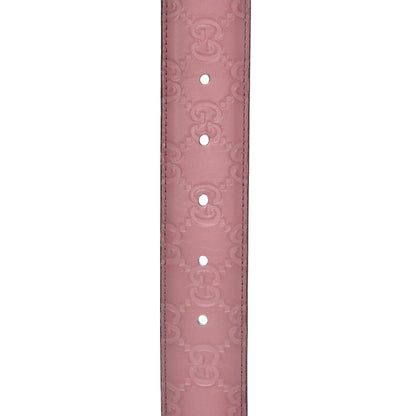 Gucci Guccissima Signature Interlocking G 37mm Belt 100 40 Rose Baby Candy 8 of 10
