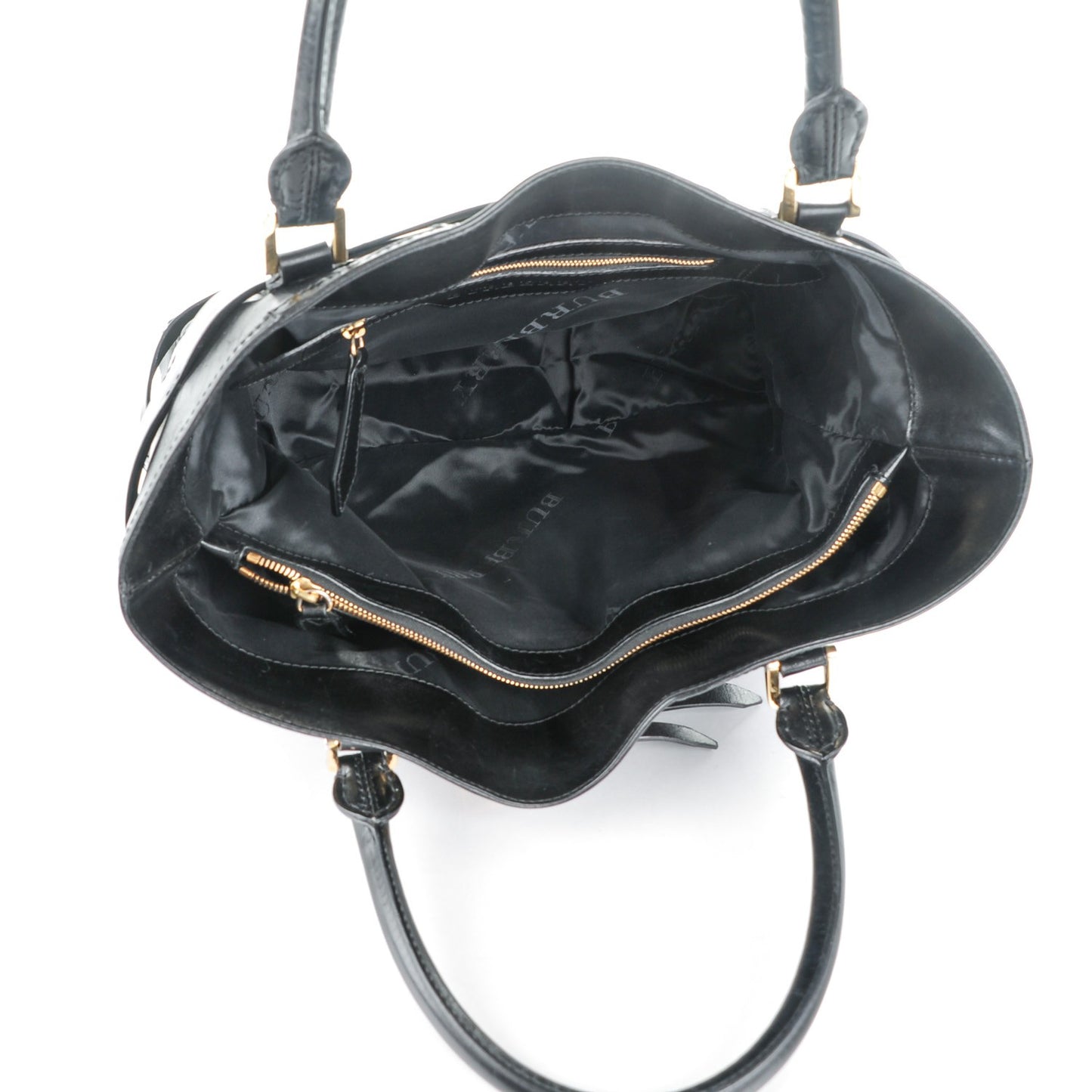Lambskin Bridle Calfskin Medium Landscape Lynher Tote Black