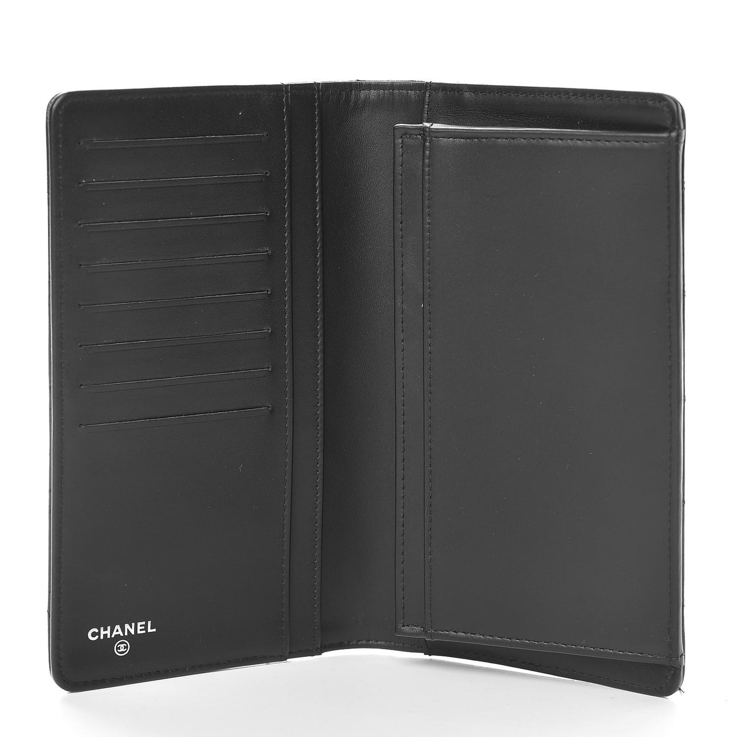 Patent Crumpled Calfskin Quilted Yen Reissue Wallet So Black