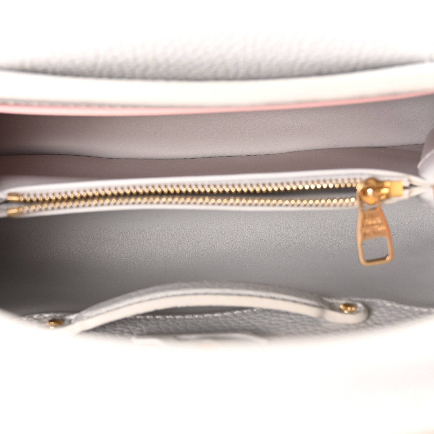 Louis Vuitton Taurillon Enamel Flower Padlock Chain Capucines BB Silver Sea 5 of 9