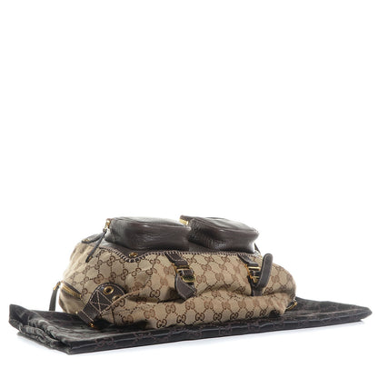 Gucci Monogram Medium Darwin Convertible Backpack Brown 4 of 9