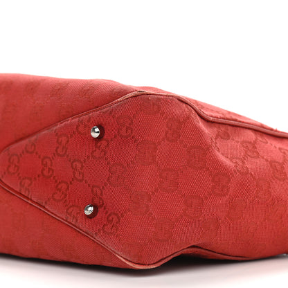 Gucci Monogram Medium Tote Red 9 of 17
