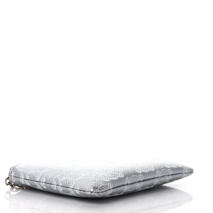Celine Triomphe Canvas Coin and Card Pouch Silver White 4 of 7