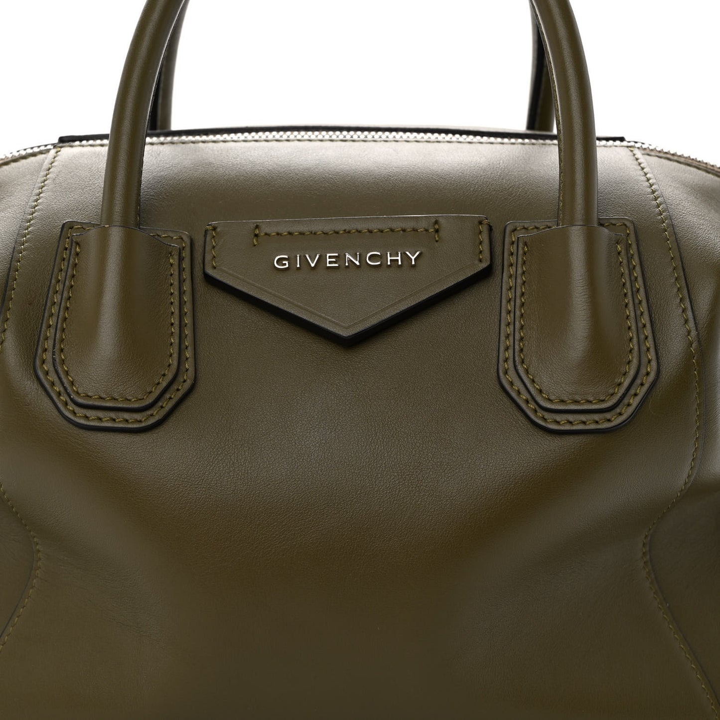 Smooth Calfskin Small Soft Antigona Dark Khaki