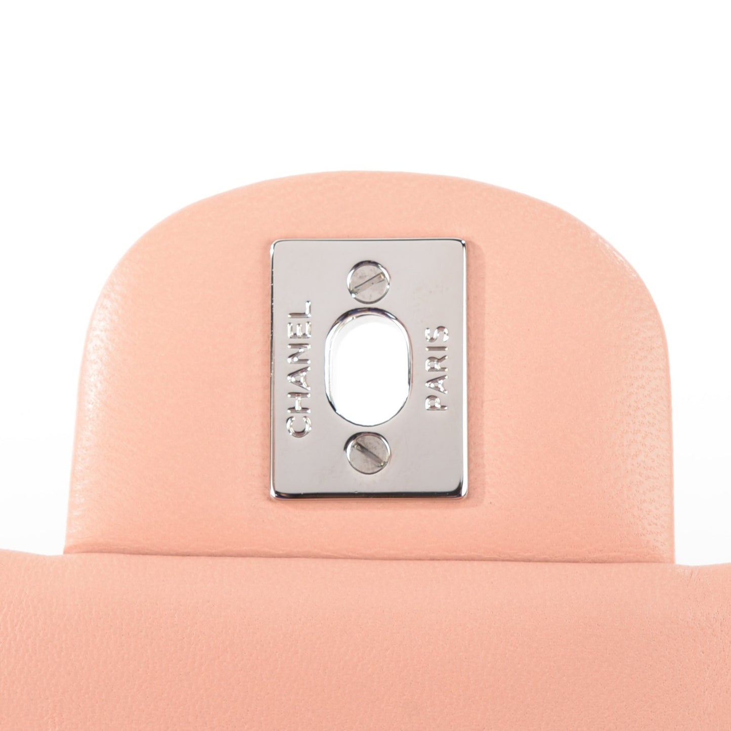 Patent Quilted Medium Double Flap Light Pink