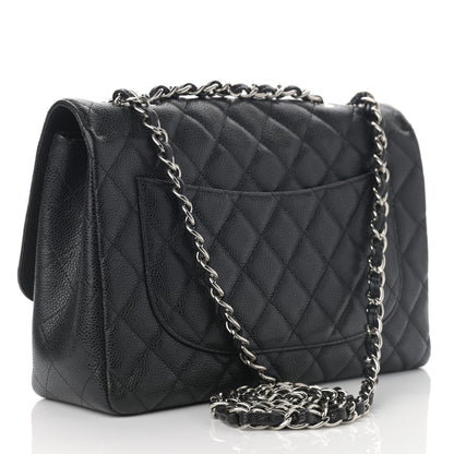 Chanel Caviar Quilted Jumbo Single Flap Black 3 of 12