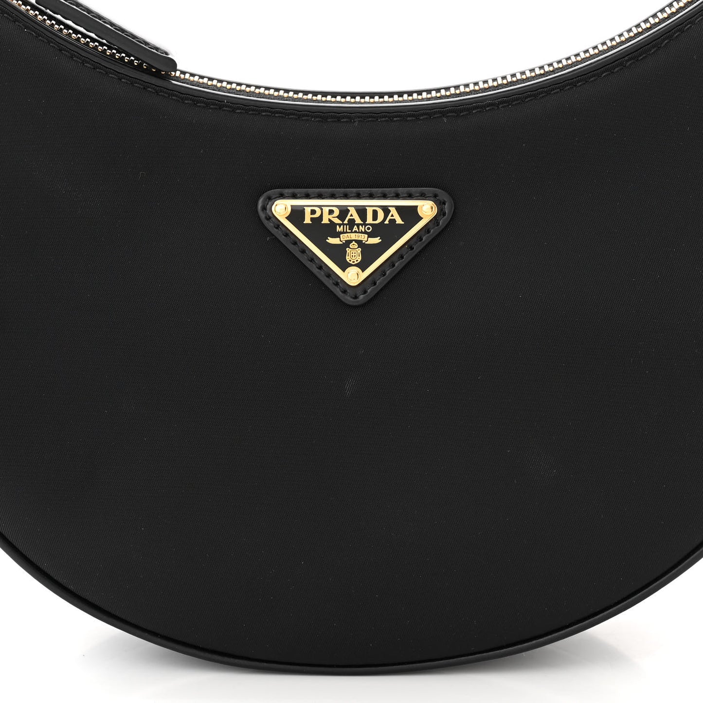 Re-Nylon Spazzolato Arque Shoulder Bag Black